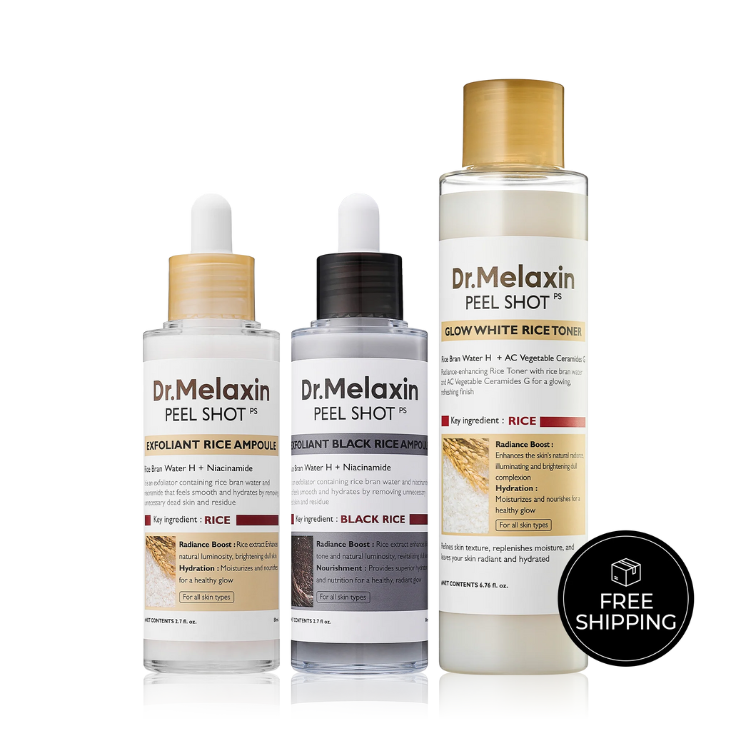 Dr.Melaxin Peel Shot Glow Rice Ampoule - Serums for Brightening, Exfoliating, and Moisturizing