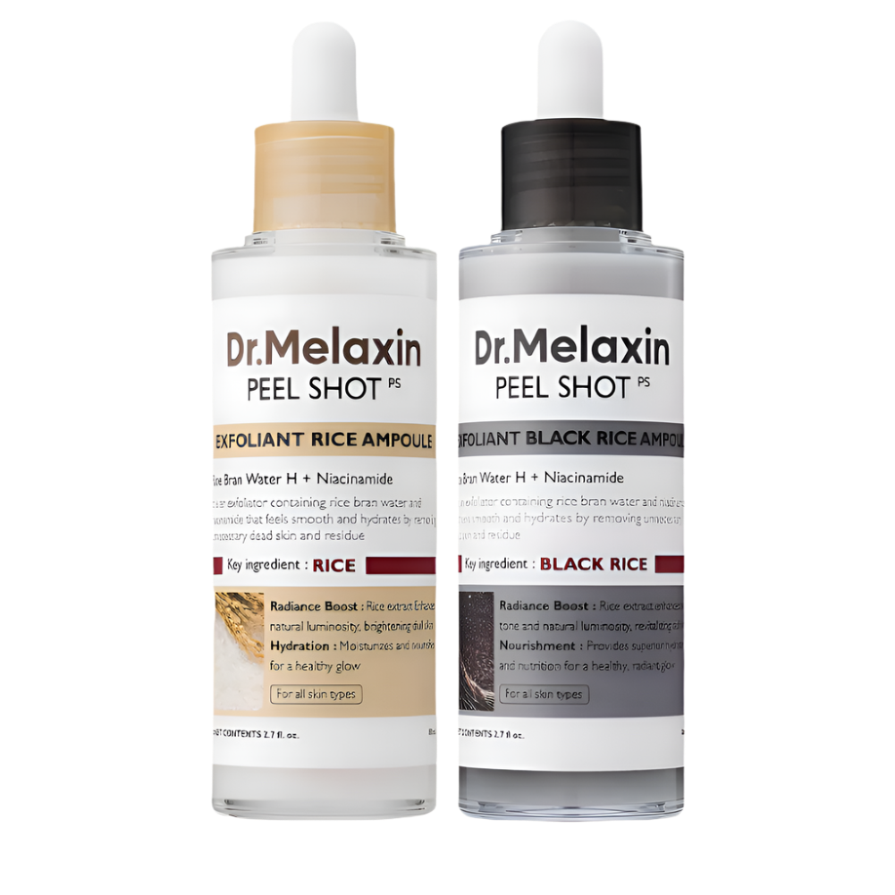 Dr.Melaxin Peel Shot Glow Rice Ampoule - Serums for Brightening, Exfoliating, and Moisturizing
