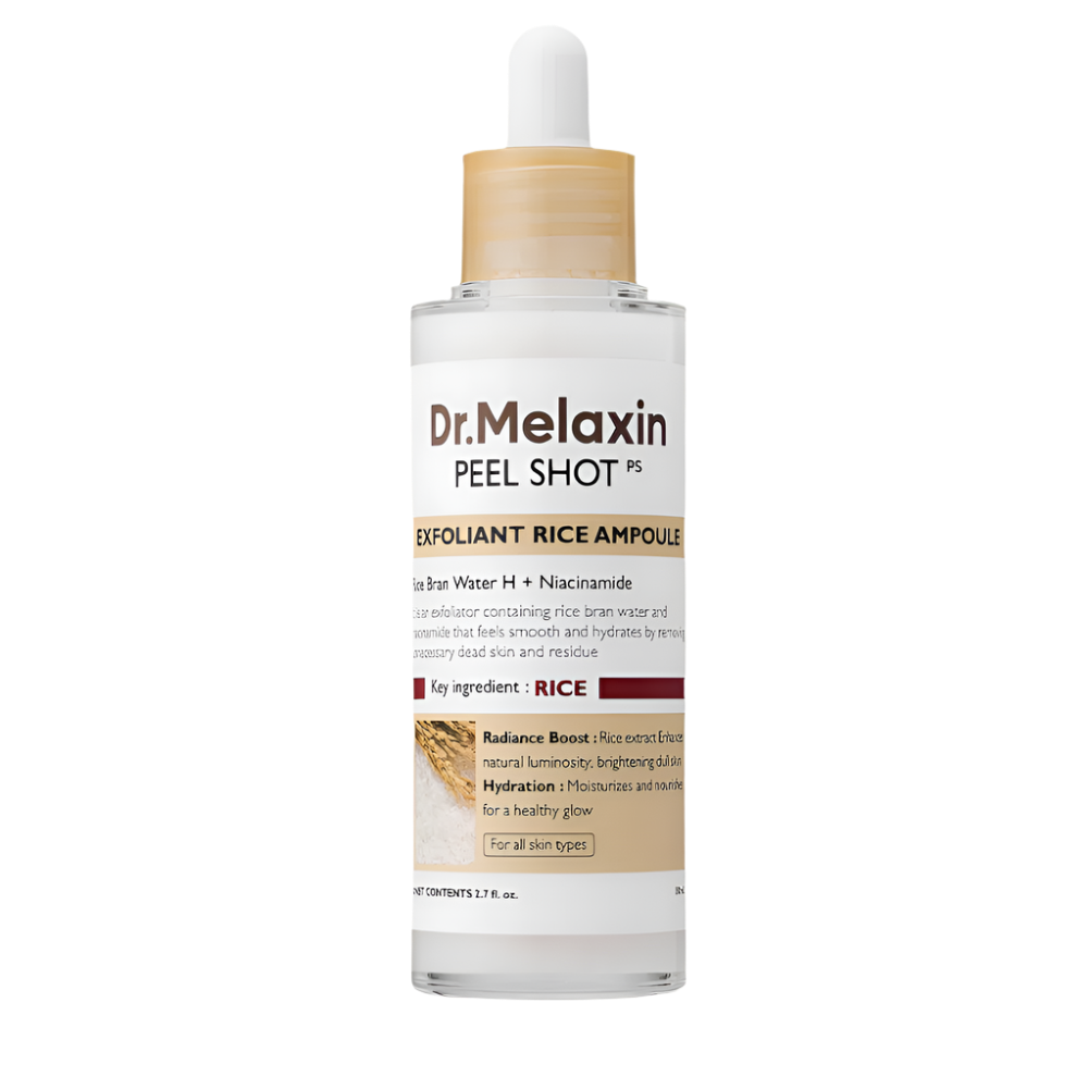 Dr.Melaxin Peel Shot Glow Rice Ampoule - Serums for Brightening, Exfoliating, and Moisturizing